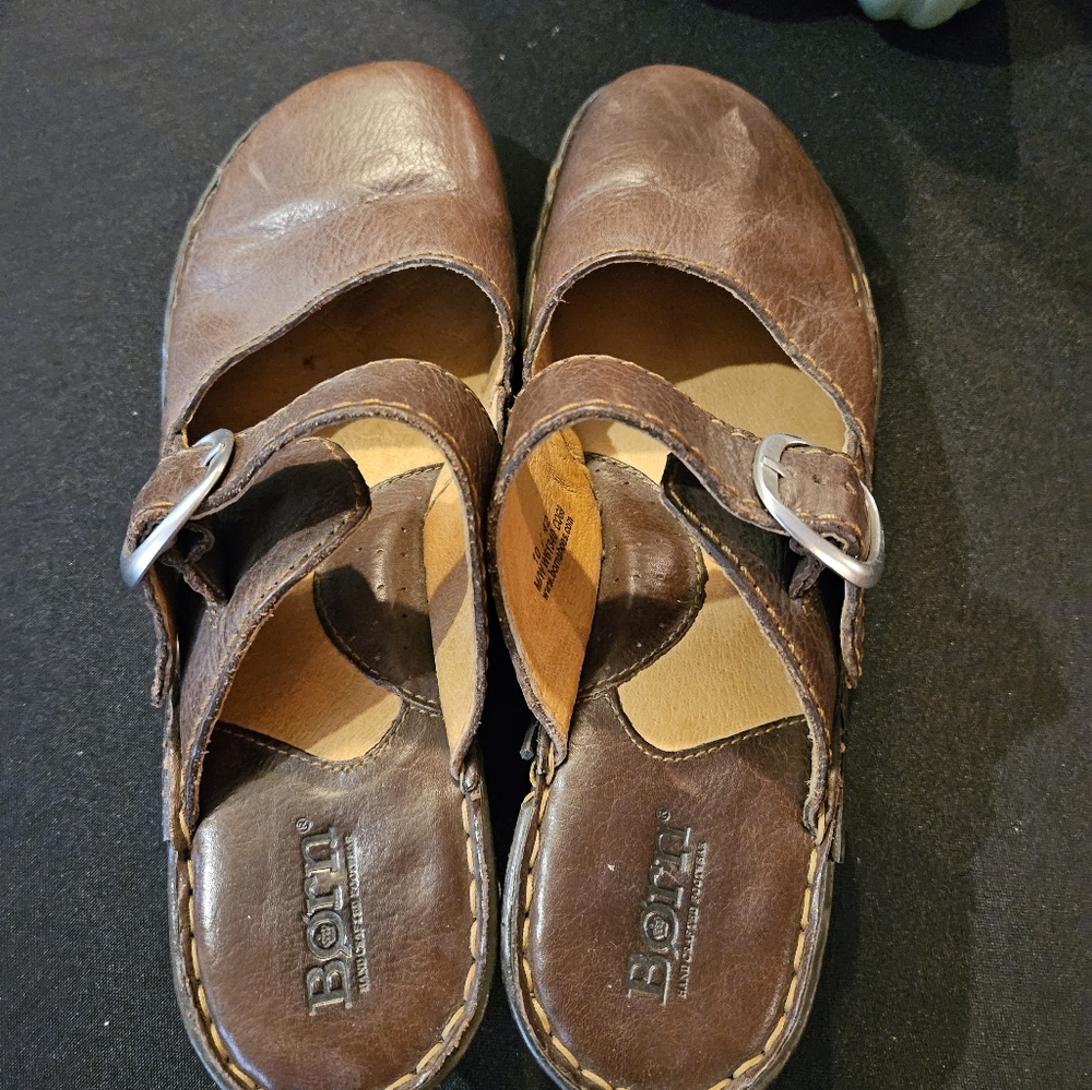 Born slide in mary jane shoes. Wedge